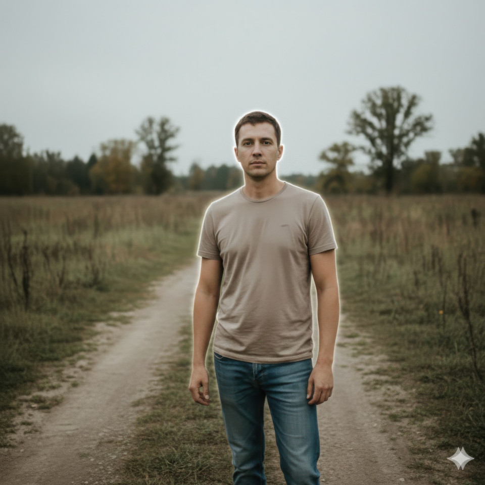 Fine art portrait with edge lighting and dramatic back light google gemini prompt