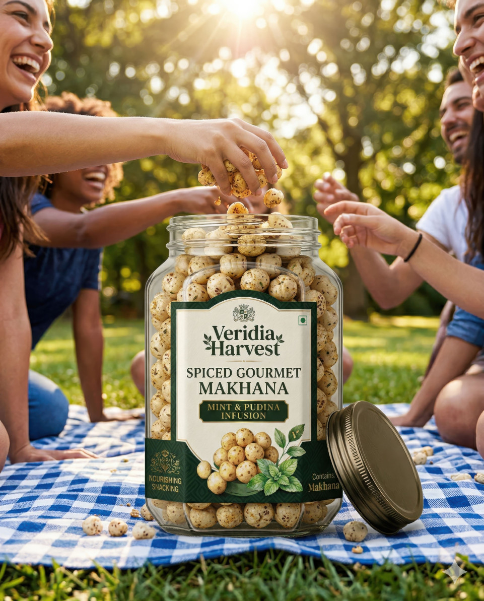 Friends enjoying snack jar on picnic blanket in sunny park google gemini prompt