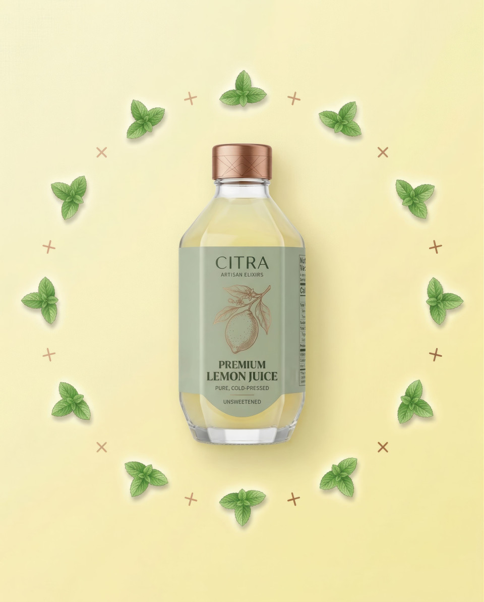 Authentic kitchen moment pouring lemon drink into water bottle google gemini prompt