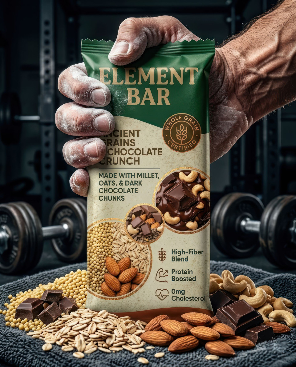 Muscular hand gripping energy bar gym strength concept google gemini prompt