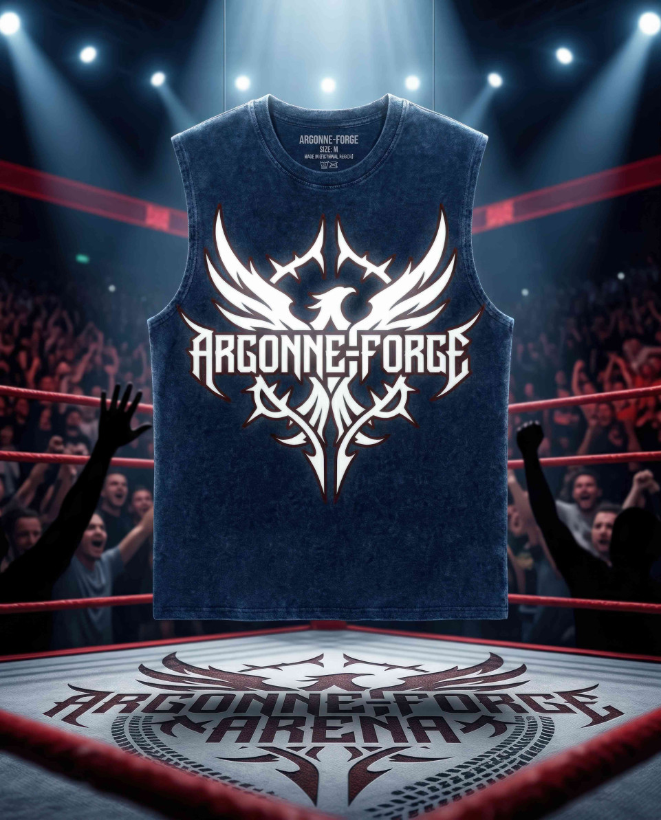 Floating tank top in boxing ring dramatic sports concept google gemini prompt