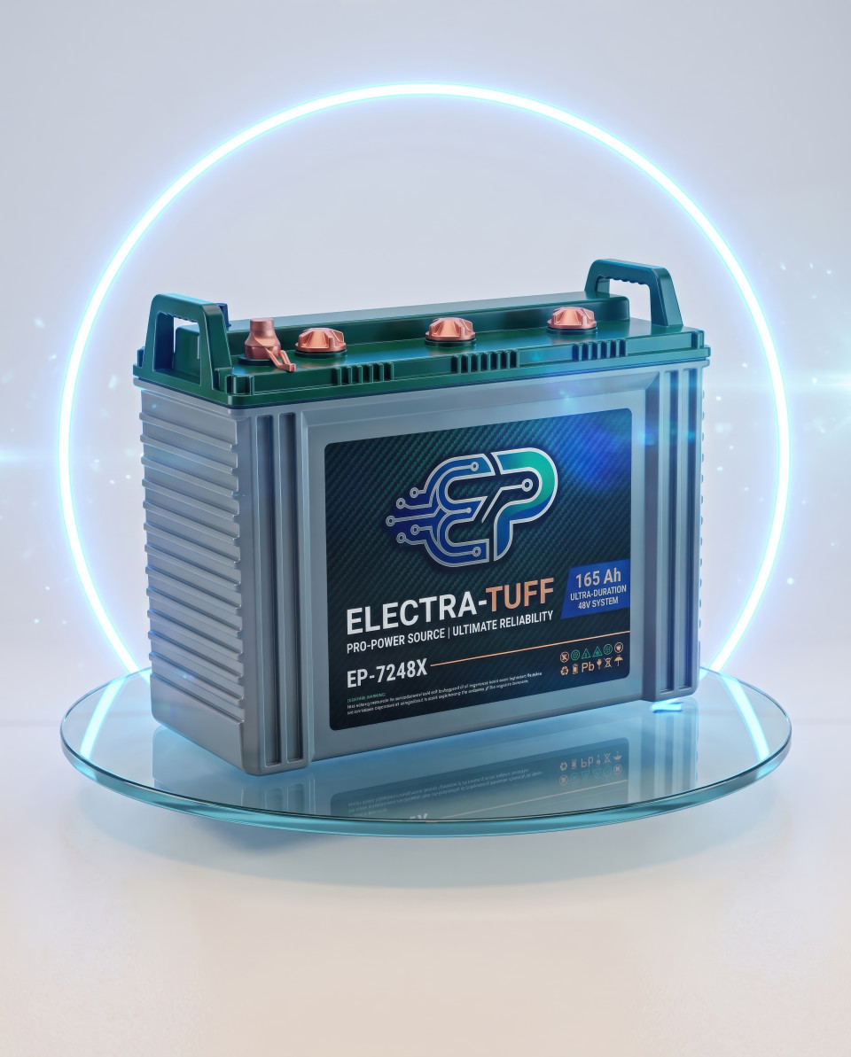 Futuristic battery on glass platform with neon studio lighting google gemini prompt