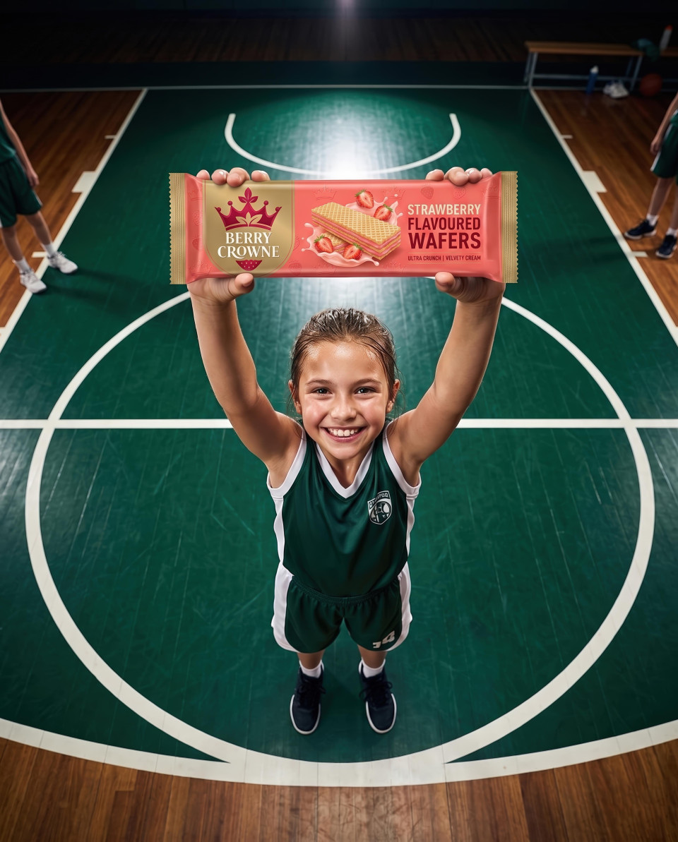 Basketball victory snack pack lifestyle campaign google gemini prompt