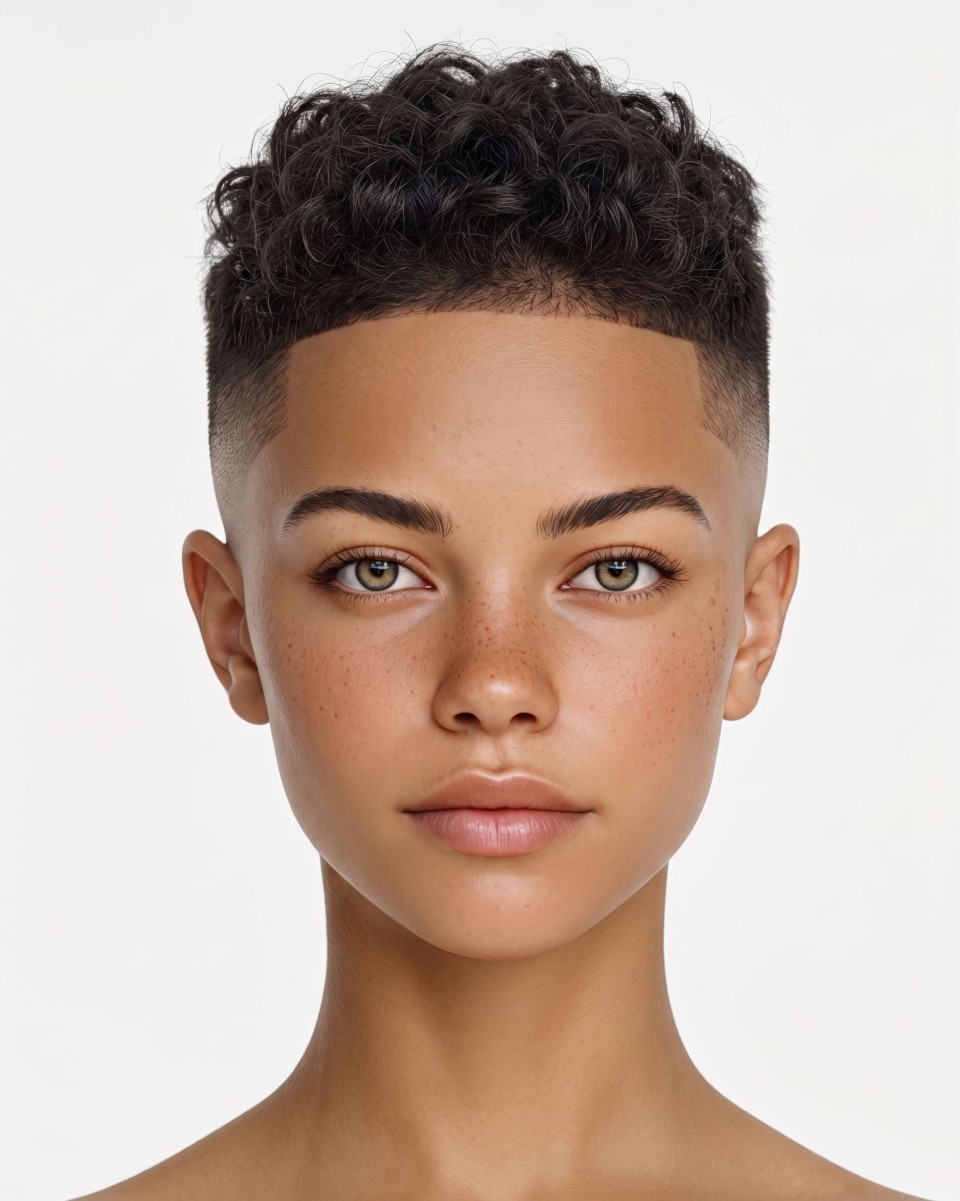 High skin fade textured crop barbershop portrait google gemini prompt