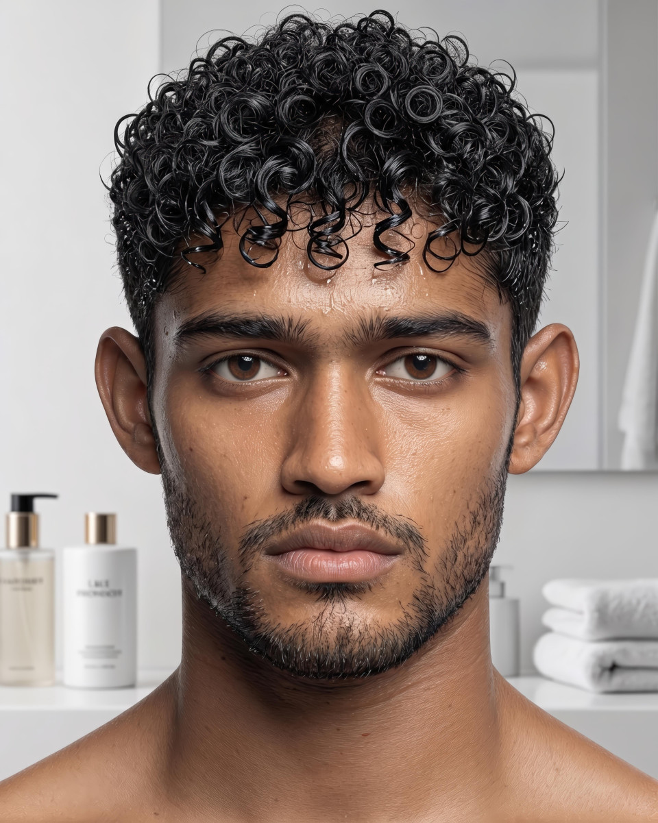 Tight curly fro hawk hair campaign portrait google gemini prompt