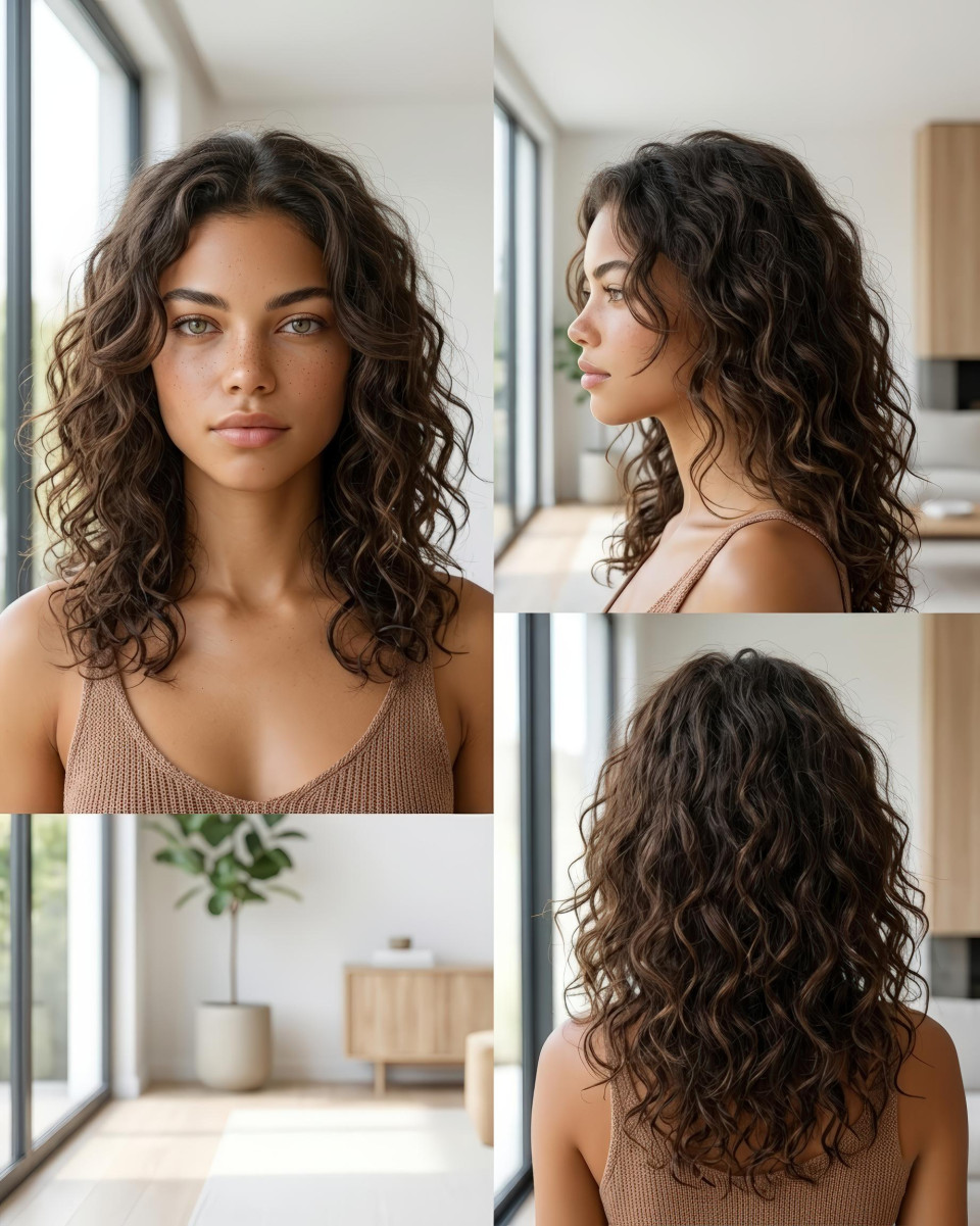 Beachy waves casual chic hairstyle visualization google gemini prompt
