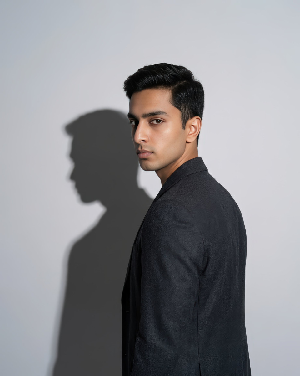 Ultra realistic studio portrait shadow fashion campaign google gemini prompt