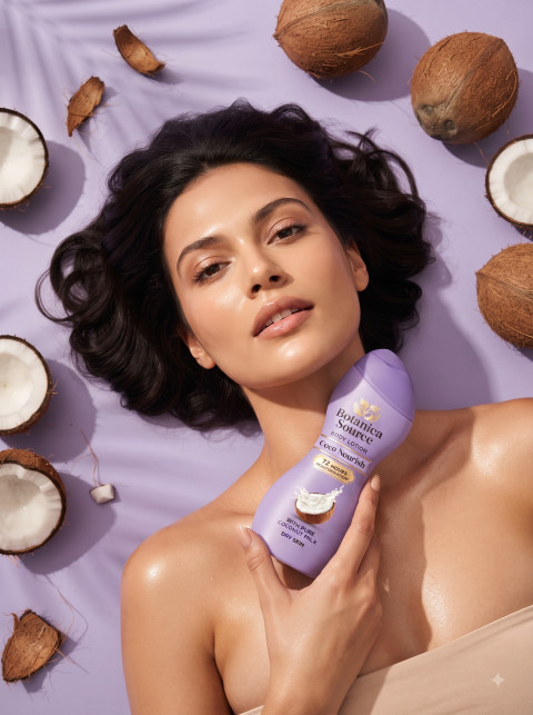 Body Lotion AI Product Photography Prompt Glamour Female Model Portrait