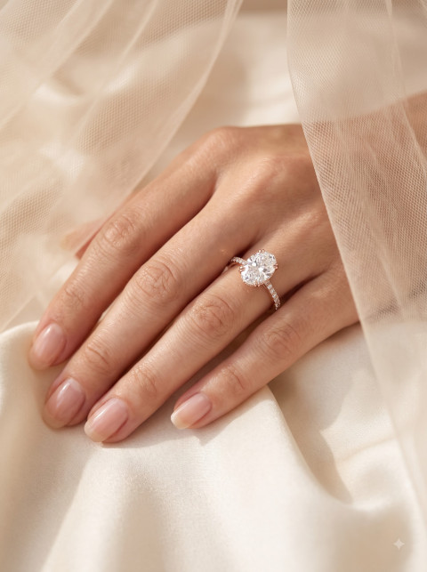 Bridal Solitaire Ring AI Ethereal Wedding Product Photography Prompt Soft Tulle Fabric