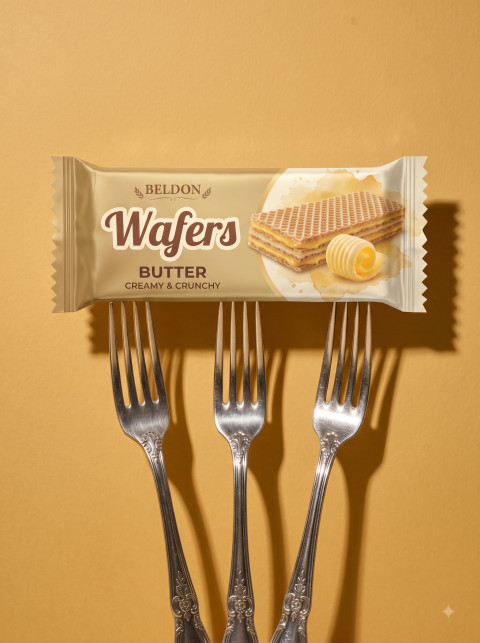 Creamy & Crunchy AI Butter Wafer Photography Prompts - Primary Shot