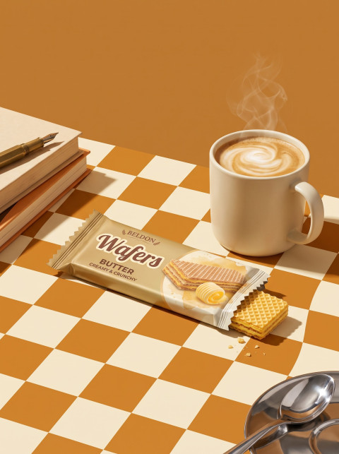 Creamy & Crunchy AI Butter Wafer Photography Prompts - Angle 2