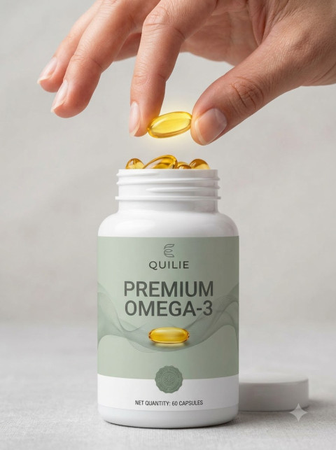 Capsule Dispensing Hand from Supplement Bottle