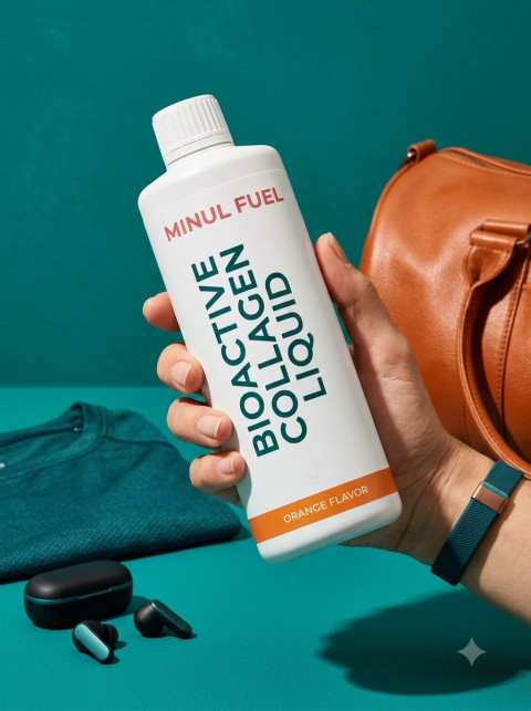 Collagen Liquid Bottle Hand Held Lifestyle