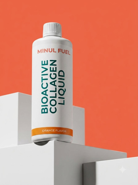 Collagen Liquid Bottle Minimalist Podium Studio
