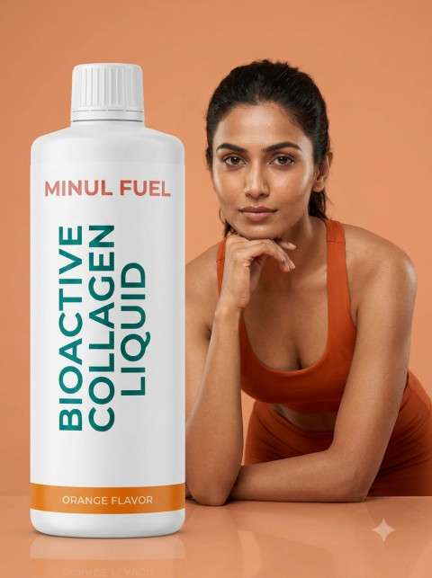 Collagen Liquid Bottle Model Portrait Studio