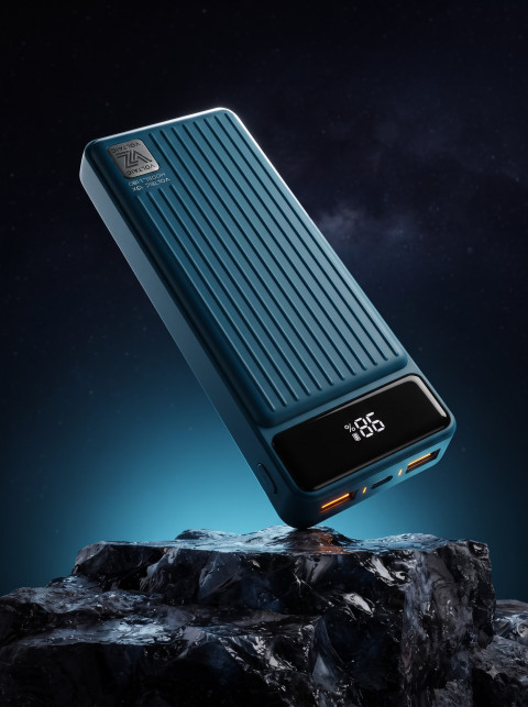 Power Bank Minimalist Studio Photoshoot & Prompts - Angle 3