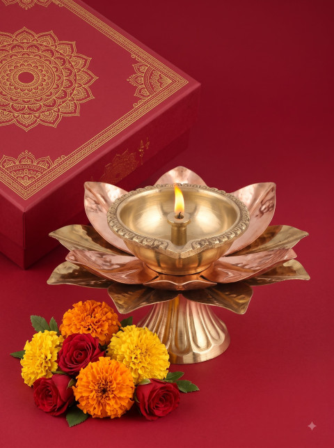 Decorative Diya E-commerce Product Photography Prompt Gifting Box Packaging