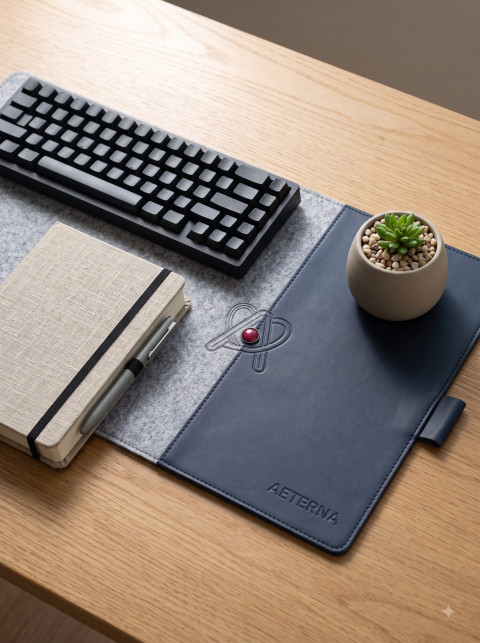 Editorial Minimalist Desk Mat AI Product Photography Prompt