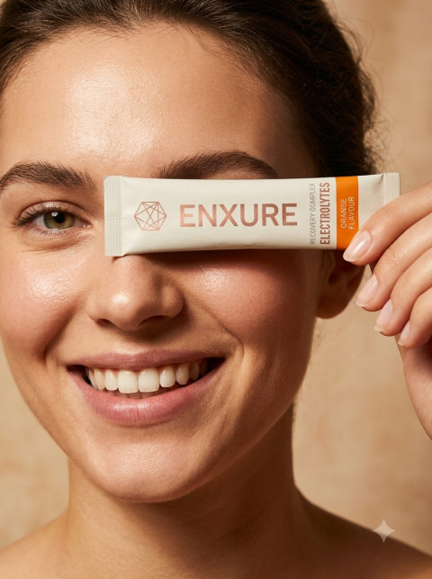 Electrolyte Powder Stick Model Face Beauty Shot
