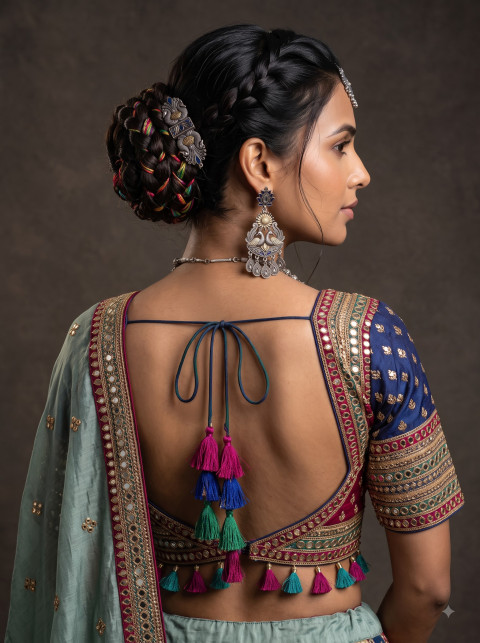 AI Oxidized Silver Navratri Jewelry Photography Prompts & Editorial Lookbook - Angle 3