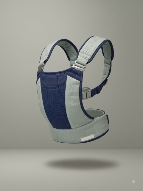 Sage and Navy Baby Carrier Photography Prompt Collection - Angle 2