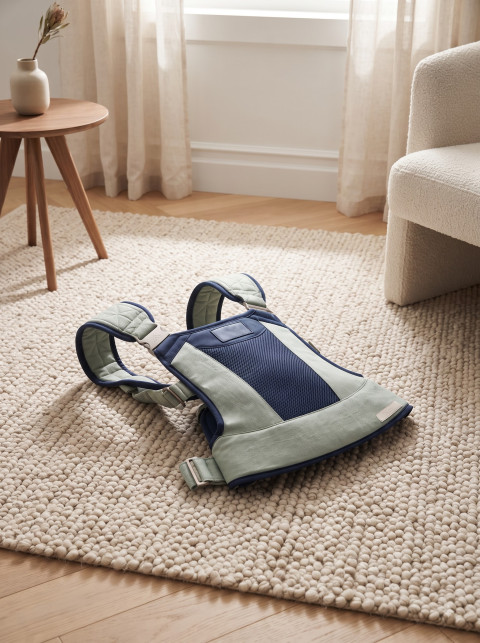 Sage and Navy Baby Carrier Photography Prompt Collection - Angle 3