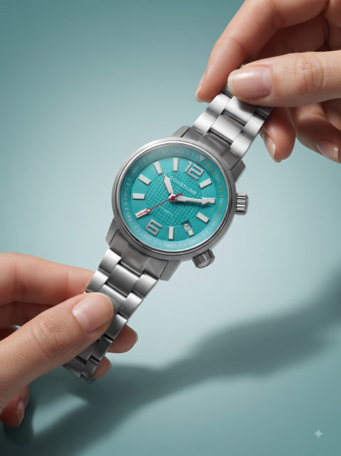 Diver Watch Commercial E-Commerce Photoshoot Prompts - Angle 3