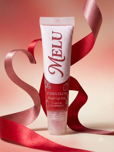 Lip Balm Tube Packshot with Satin Ribbon