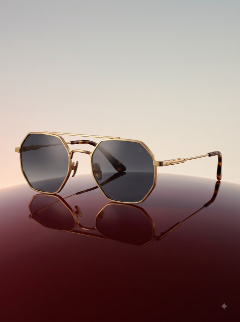 Luxury Eyewear AI Product Photography Prompt Glossy Red Reflection Setup