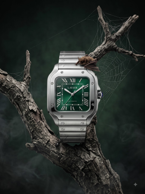 Dark Fantasy Luxury Watch AI Photography Prompts & Cinematic Halloween Studio Collection - Angle 3
