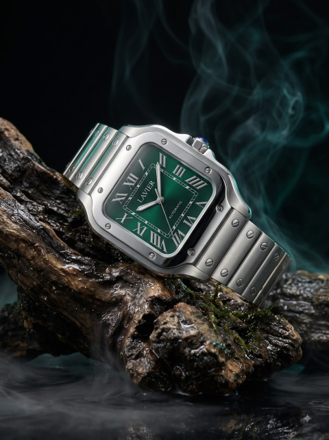 Luxury Watch AI Halloween Product Photography Prompt Wet Driftwood And Fog Ambience