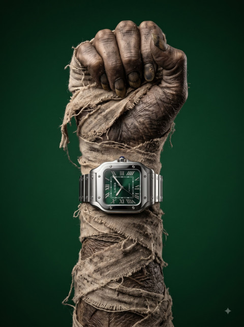 Dark Fantasy Luxury Watch AI Photography Prompts & Cinematic Halloween Studio Collection - Angle 2