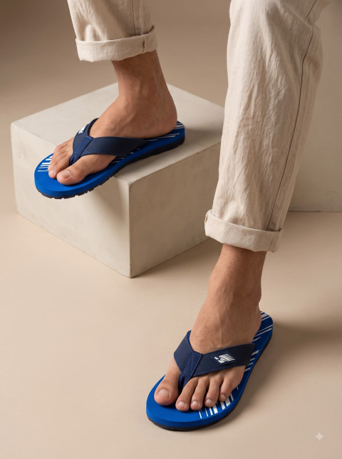Male Model Feet On Pedestal Commercial Fashion Photography Prompt Khaki Linen Trousers