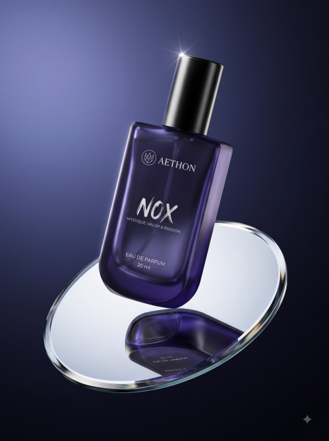 Dark Purple Mens Eau de Parfum Product Photography Prompts & Studio Lighting - Primary Shot