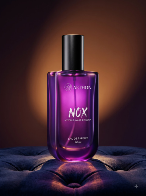 Dark Purple Mens Eau de Parfum Product Photography Prompts & Studio Lighting - Angle 2