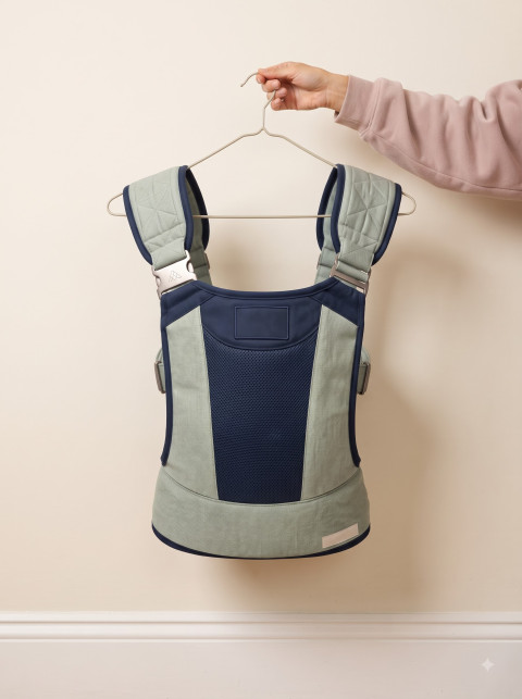 Sage and Navy Baby Carrier Photography Prompt Collection - Angle 3