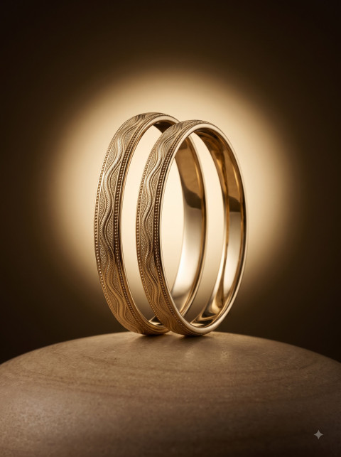 Minimalist Stone Pedestal Backlit Gold Bangles Studio Product Photography Prompt