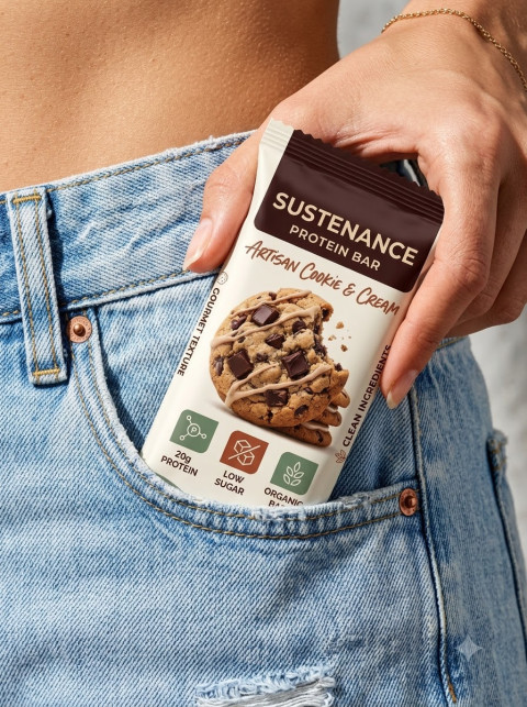 Protein Bar Lifestyle Shot in Denim Pocket