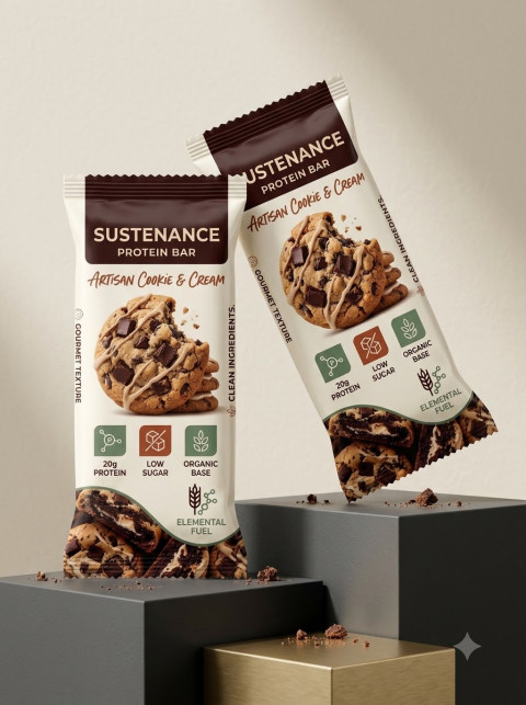 Protein Bar Multi Pack Shot on Geometric Pedestals