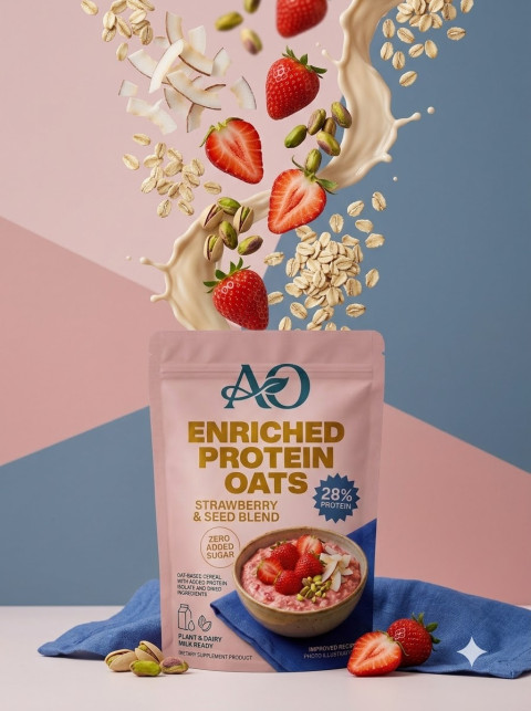 Protein Oats Dynamic Splash Packshot