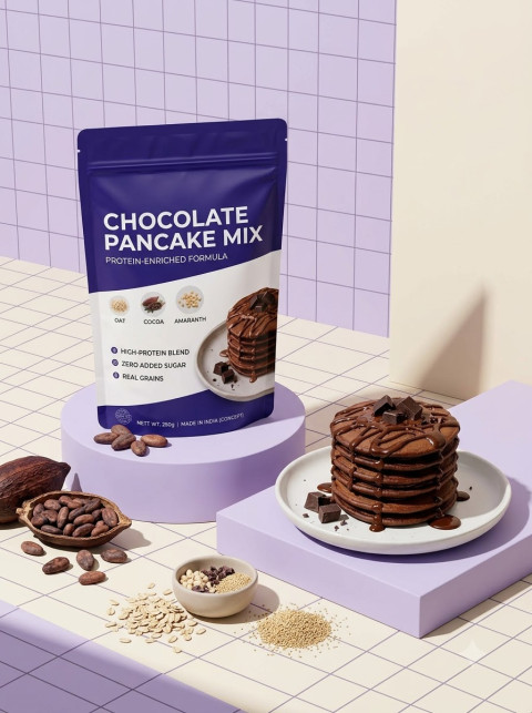 Protein Pancake Mix Pouch with Grain Ingredients