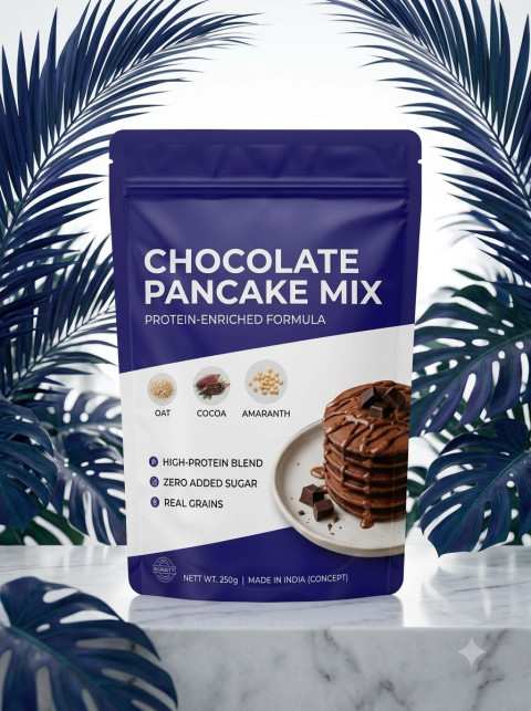 Protein Pancake Mix Pouch with Tropical Leaves