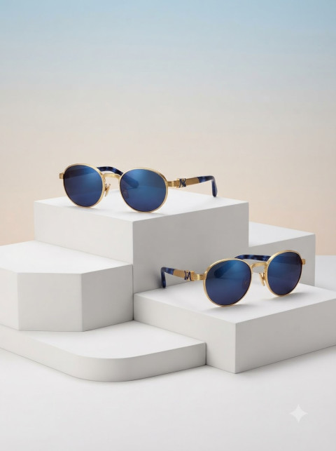 Round Sunglasses Podium Display Product Shot