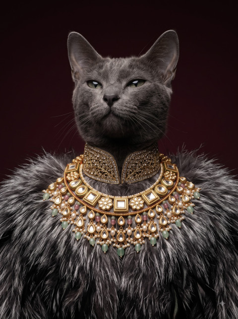 Bridal Kundan Necklace Royal Heritage & High-Fashion Studio AI Photography Prompts - Angle 2