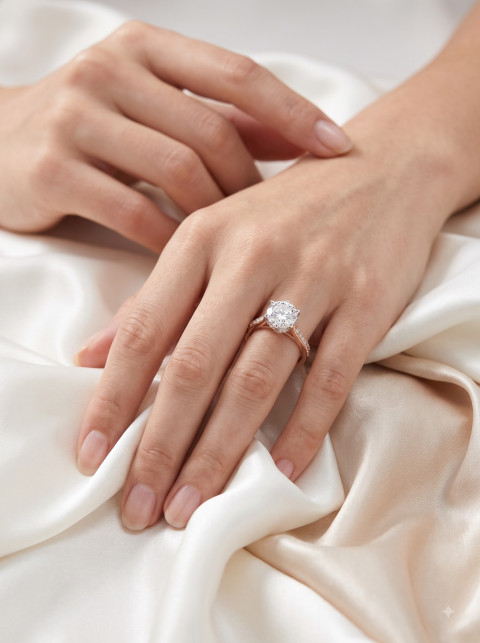 Silk Drapery Diamond Ring AI Product Photography Prompt Minimalist Elegance Aesthetic
