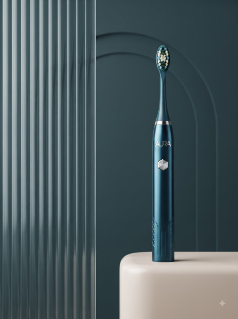 AI Electric Toothbrush Studio and Lifestyle Photography Prompts - Primary Shot