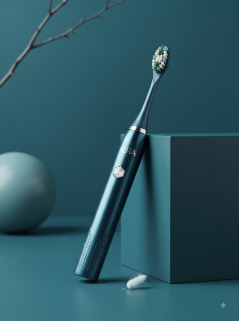AI Electric Toothbrush Studio and Lifestyle Photography Prompts - Angle 2