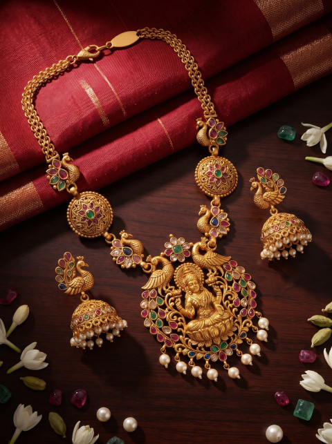 Temple Jewelry Flat Lay AI Product Photography Prompt