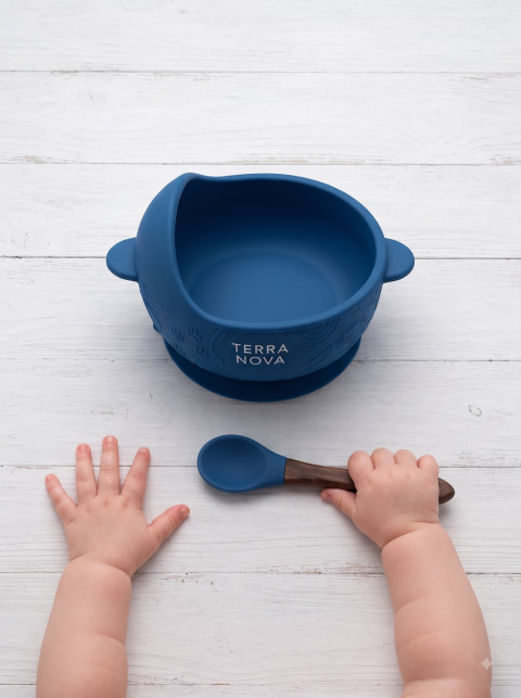 Top-Down Lifestyle Product Photography Prompt Infant Hands Tableware