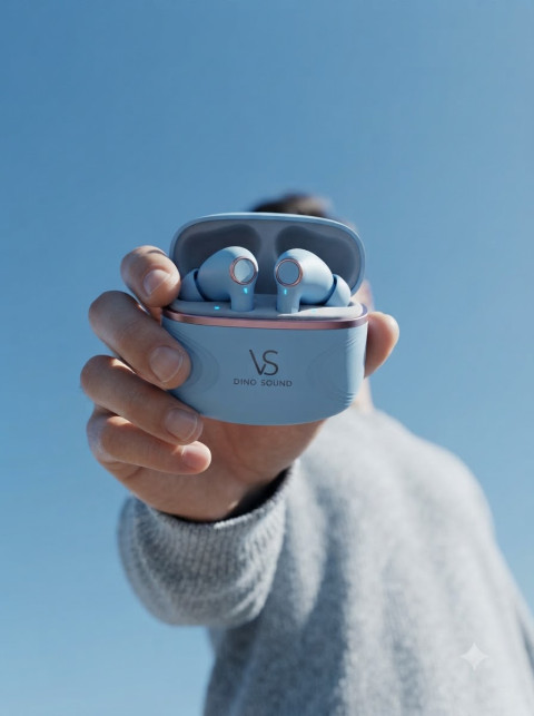 Wireless Earbuds Model Outdoor Showcase